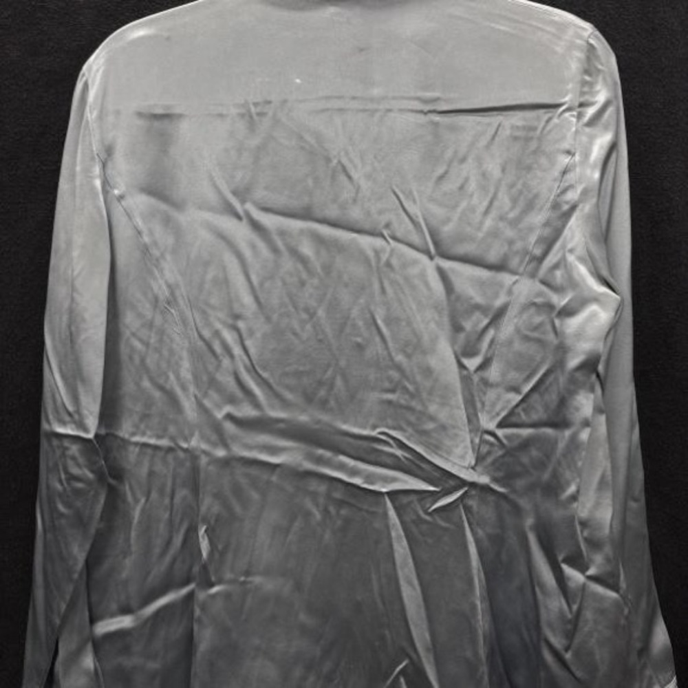 Lafayette 148 New York spread collar silk charmeuse silk button down - Picture 7 of 7